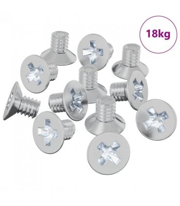 vidaXL Countersunk Head Screws 32727 pcs Silver Iron