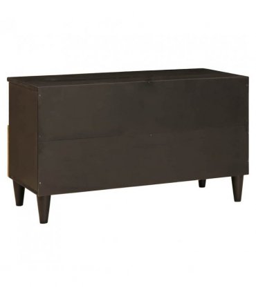 vidaXL TV Cabinet Black and Gold 80 x 33 x 46 cm Engineered wood