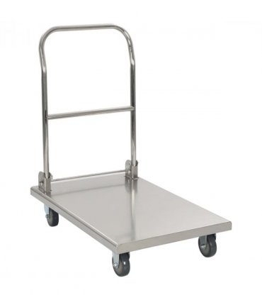 vidaXL Platform Wagon Silver 82x53x86 cm Stainless Steel