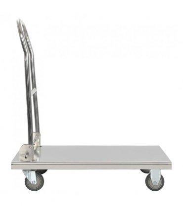 vidaXL Platform Wagon Silver 82x53x86 cm Stainless Steel