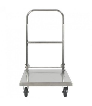 vidaXL Platform Wagon Silver 82x53x86 cm Stainless Steel