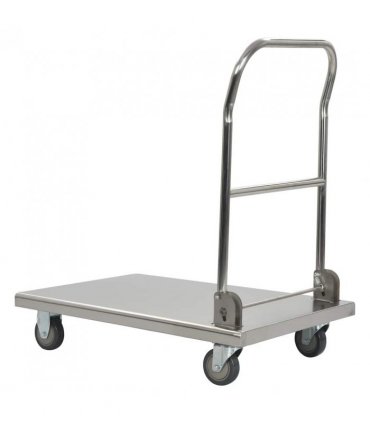 vidaXL Platform Wagon Silver 82x53x86 cm Stainless Steel