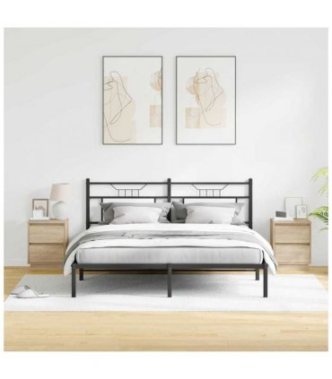 vidaXL Bedside Cabinet with Drawer 2 pcs Sonoma Oak 39 x 34.5 x 50 cm