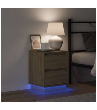 vidaXL Bedside Cabinet with Drawer 2 pcs Sonoma Oak 39 x 34.5 x 50 cm