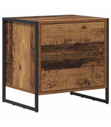 vidaXL Bedside Table Old Wood 50 x 39.5 x 50 cm Engineered Wood