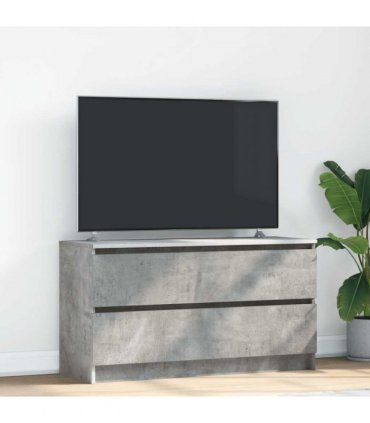 vidaXL TV Cabinet Concrete Grey 100x35x54 cm Engineered Wood