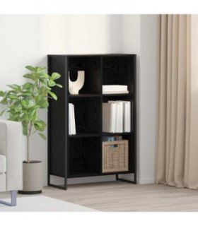 vidaXL Book Cabinet Black Oak 99.5 x 30 x 108.5 cm Engineered Wood