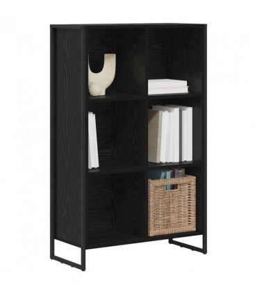 vidaXL Book Cabinet Black Oak 99.5 x 30 x 108.5 cm Engineered Wood