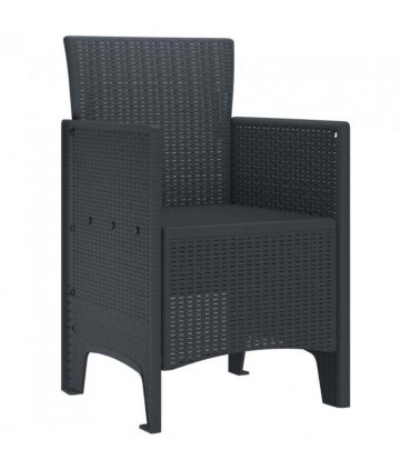 vidaXL Garden Chair 4 pcs Anthracite 53 x 49 x 85 cm Polypropylene
