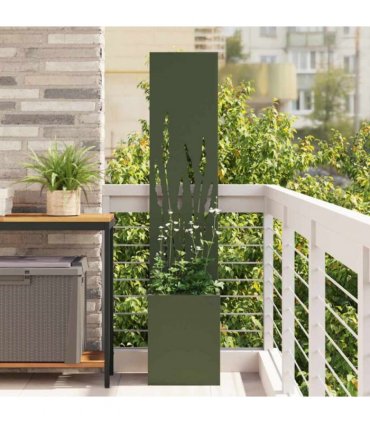 vidaXL Garden Privacy Screen Olive green 32 x 150 cm Cold-rolled steel
