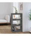 vidaXL Book Cabinet/Room Divider Grey 60x30x103.5 cm Solid Wood Pine