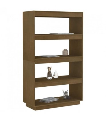 vidaXL Book Cabinet/Room Divider Honey Brown 80x35x135 cm Solid Pinewood