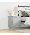 vidaXL Bedside Cabinet 2 pcs Concrete Grey 39 x 34.5 x 50 cm