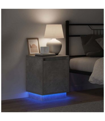 vidaXL Bedside Cabinet 2 pcs Concrete Grey 39 x 34.5 x 50 cm