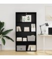 vidaXL Freestanding Bookshelf Black Oak 80 x 30 x 152 cm
