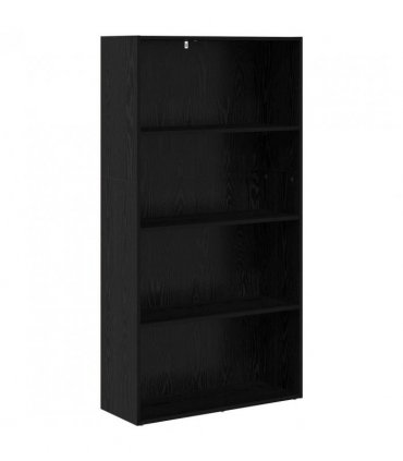 vidaXL Freestanding Bookshelf Black Oak 80 x 30 x 152 cm