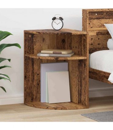 vidaXL End Table Old Wood 39.7 x 39.7 x 60 cm Engineered Wood