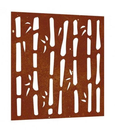 vidaXL Garden Wall Decoration 55x55 cm Corten Steel Bamboo Design