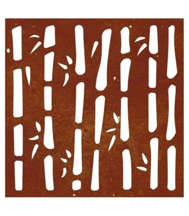 vidaXL Garden Wall Decoration 55x55 cm Corten Steel Bamboo Design