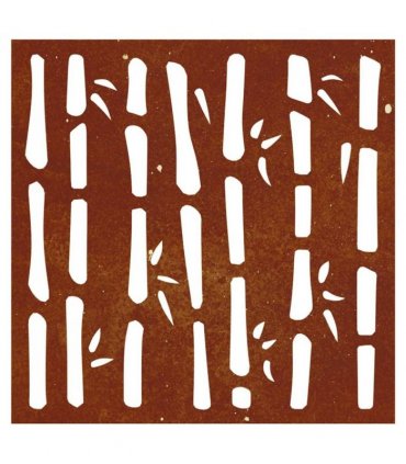 vidaXL Garden Wall Decoration 55x55 cm Corten Steel Bamboo Design