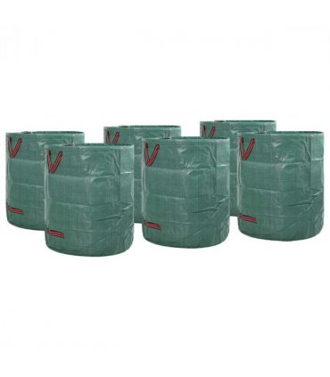 vidaXL Garden Waste Bags 12 pcs Green 45 x 45 x 76 cm Polypropylene