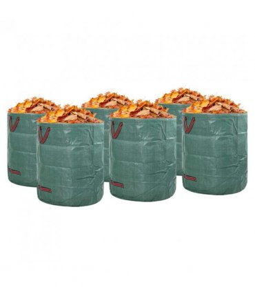 vidaXL Garden Waste Bags 12 pcs Green 45 x 45 x 76 cm Polypropylene