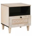 vidaXL Bedside Cabinet White 40 x 33 x 46 cm Engineered Wood
