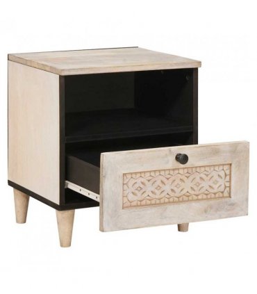 vidaXL Bedside Cabinet White 40 x 33 x 46 cm Engineered Wood