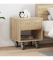 vidaXL Bedside Table Sonoma Oak 40.5 x 40 x 48 cm Engineered Wood