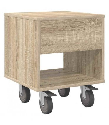 vidaXL Bedside Table Sonoma Oak 40.5 x 40 x 48 cm Engineered Wood