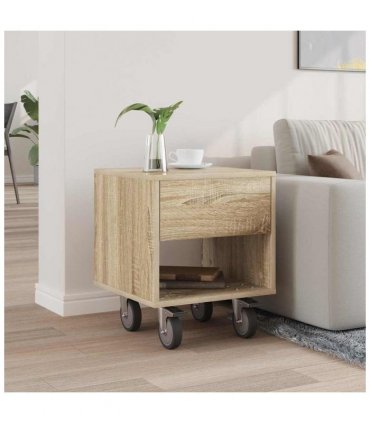 vidaXL Bedside Table Sonoma Oak 40.5 x 40 x 48 cm Engineered Wood