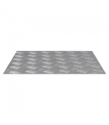 vidaXL Stair Tread Square 2 pcs Silver 50 x 50 cm Aluminium