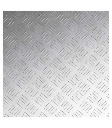 vidaXL Stair Tread Square 2 pcs Silver 50 x 50 cm Aluminium