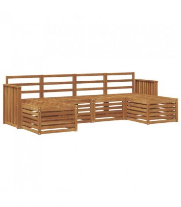 vidaXL Sofa Sets 6 pcs Natural Solid Acacia Wood