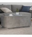 vidaXL Coffee Table with LED Lights Concrete Grey 90x50x40 cm