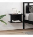 vidaXL Bedside Table 2 pcs Black Oak 40 x 30 x 25 cm Engineered Wood