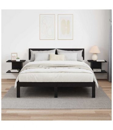 vidaXL Bedside Table 2 pcs Black Oak 40 x 30 x 25 cm Engineered Wood