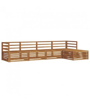 vidaXL Outdoor Sofa Set 5 pcs Natural Solid Acacia Wood