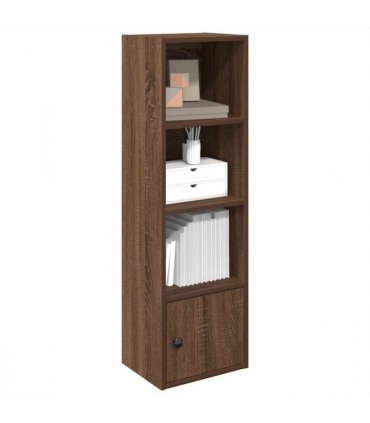 vidaXL Bookcase Brown Oak 31x24x102 cm Engineered Wood