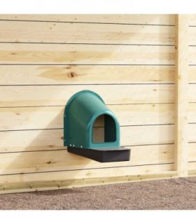 vidaXL Chicken Nesting Boxes 4 pcs Wall-Mounted Dark Green Plastic