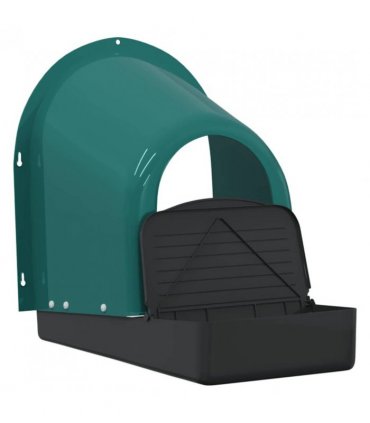 vidaXL Chicken Nesting Boxes 4 pcs Wall-Mounted Dark Green Plastic
