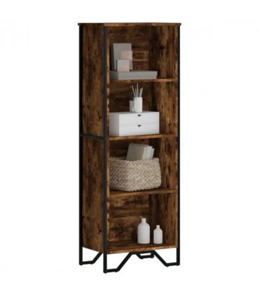 vidaXL Bookcase Smoked Oak 50x31x137.5 cm Engineered Wood