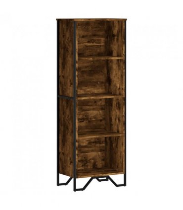vidaXL Bookcase Smoked Oak 50x31x137.5 cm Engineered Wood