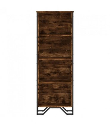 vidaXL Bookcase Smoked Oak 50x31x137.5 cm Engineered Wood