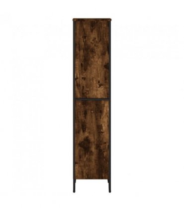 vidaXL Bookcase Smoked Oak 50x31x137.5 cm Engineered Wood
