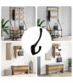 vidaXL Clothes Hook 346 pcs Black 102 x 29 x 47mm Zinc Alloy