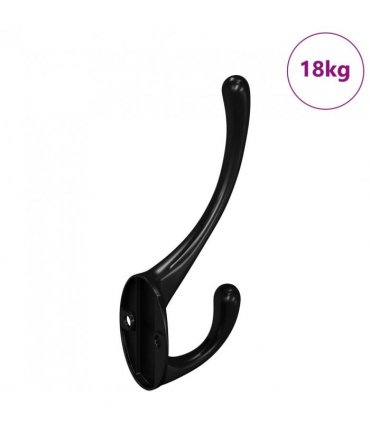 vidaXL Clothes Hook 346 pcs Black 102 x 29 x 47mm Zinc Alloy