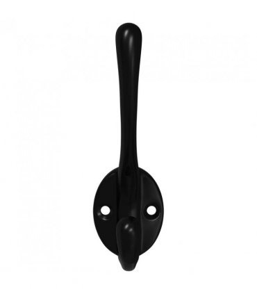 vidaXL Clothes Hook 346 pcs Black 102 x 29 x 47mm Zinc Alloy