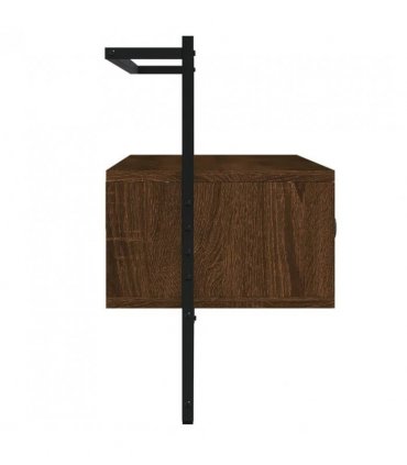 vidaXL TV Cabinet Wall-mounted Brown Oak 100.5x30x51 cm Engineered Wood