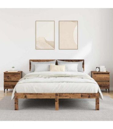 vidaXL Bedside Cabinet 2 pcs Old wood 40 x 35 x 50 cm Engineered wood